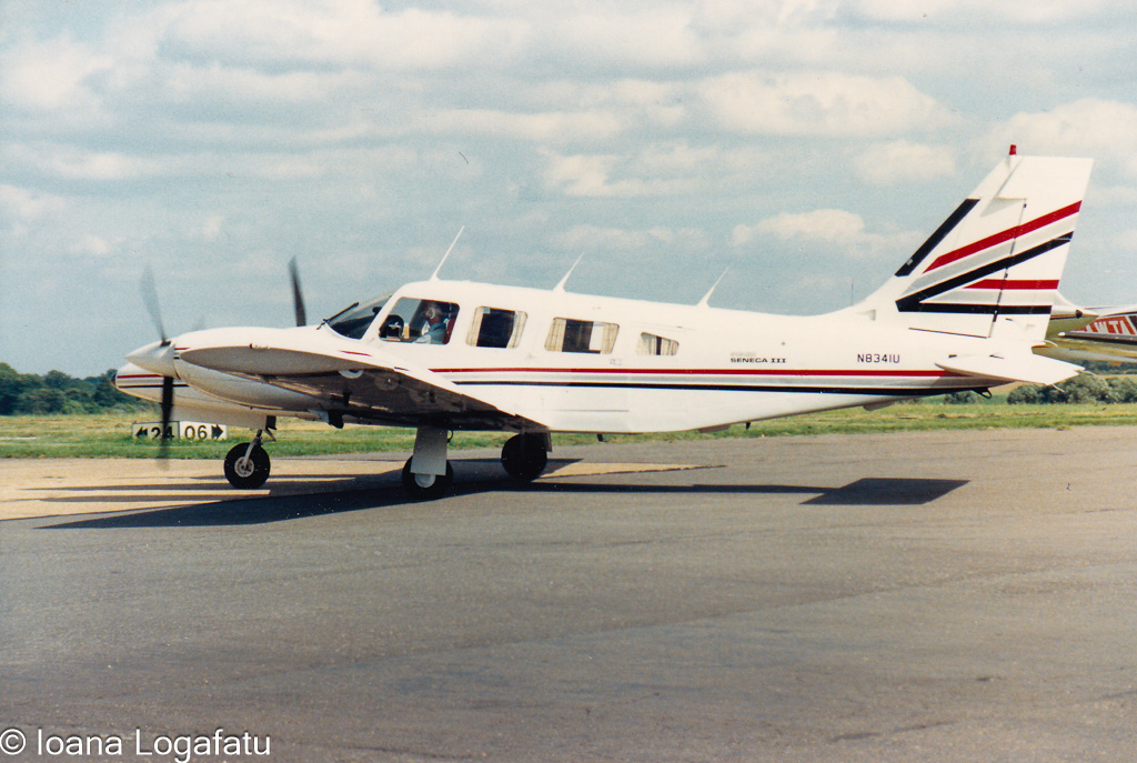 Vintage aircraft prepares for takeoff at airport