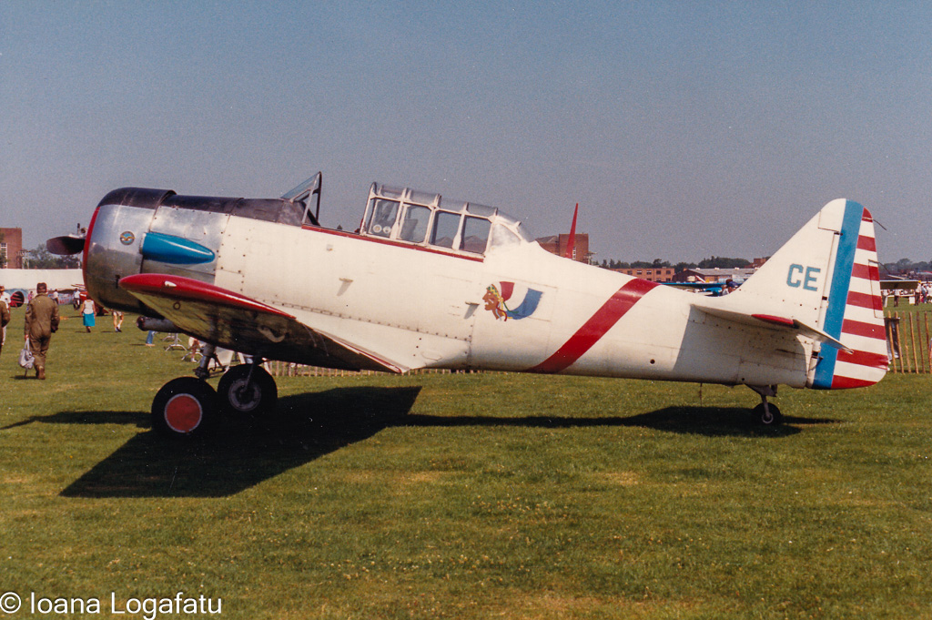 Historic aircraft on display at an airshow event