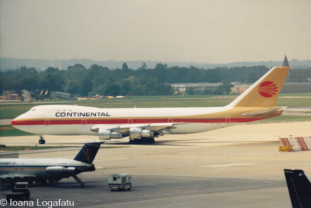 Majestic plane on a busy runway