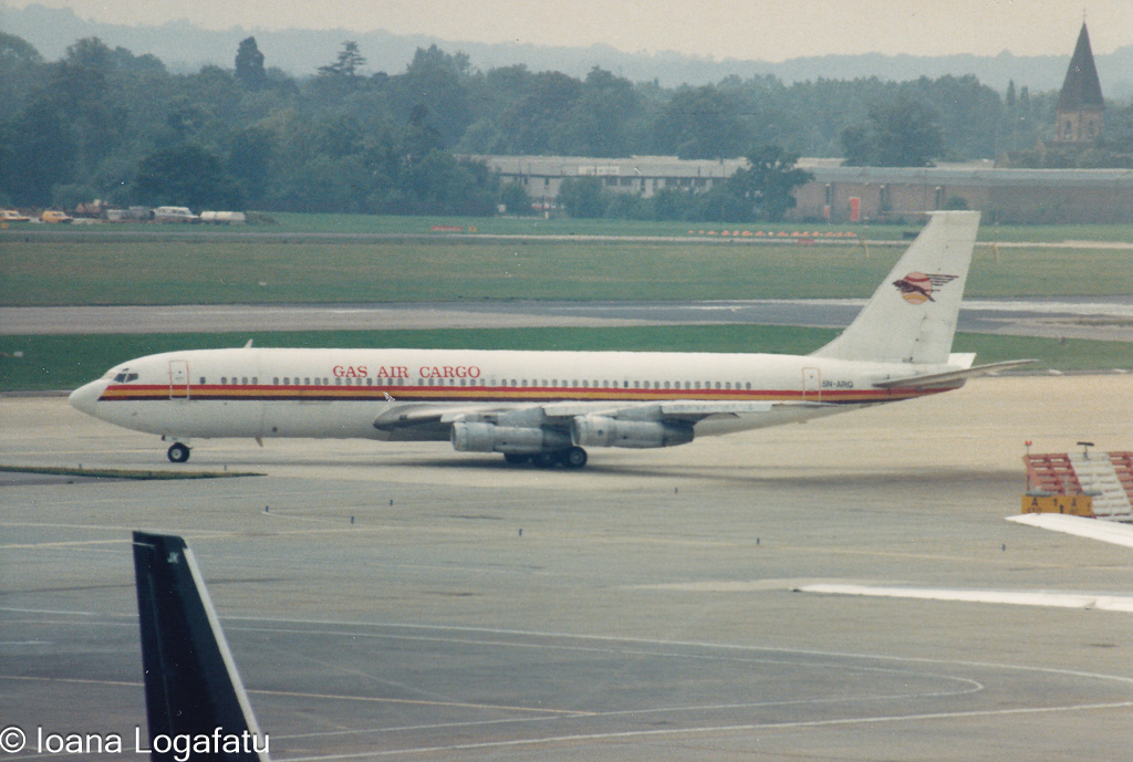 Cargo plane ready for takeoff