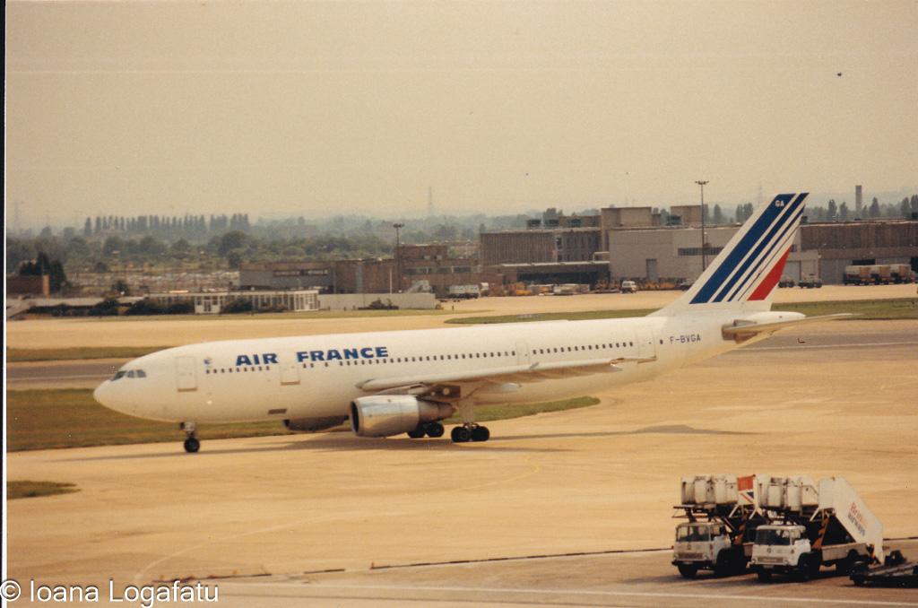 Airplane prepares for takeoff at the busy airport