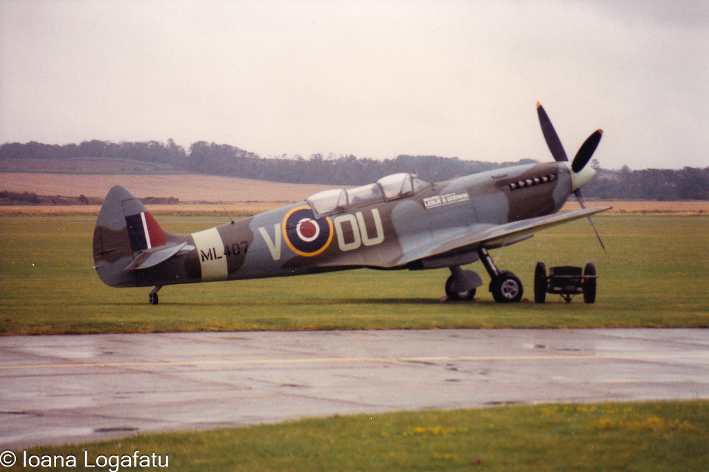 Historic aircraft displayed at an airfield
