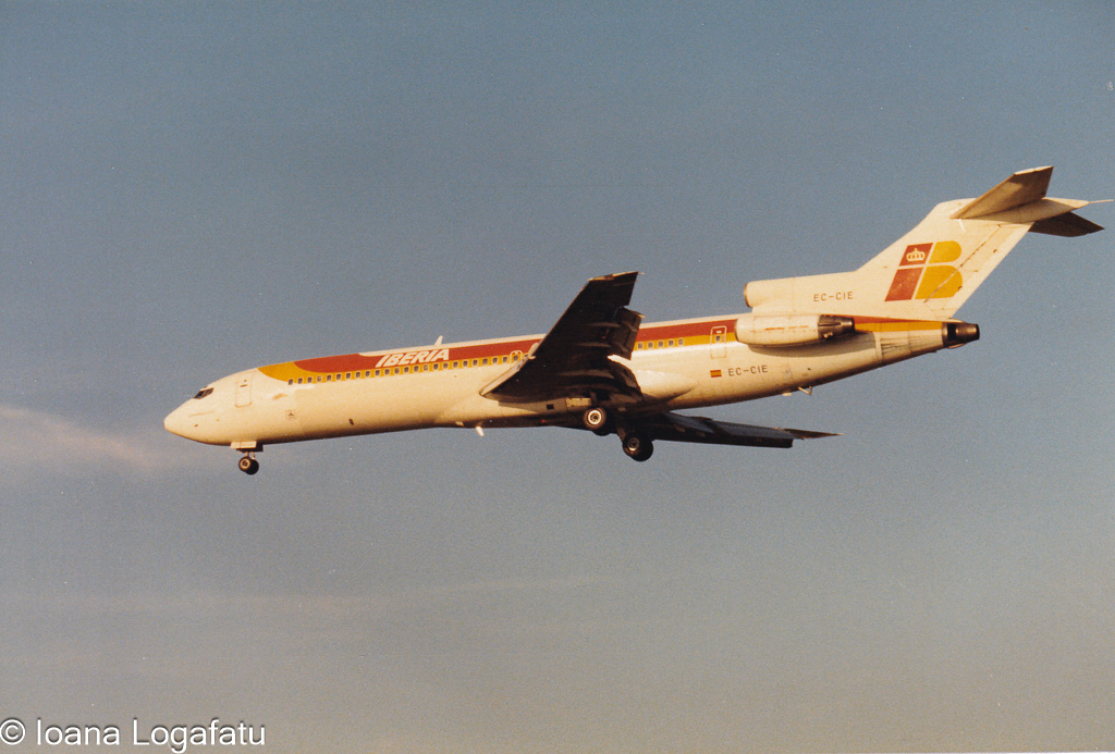 Vintage aircraft gliding gracefully toward runway