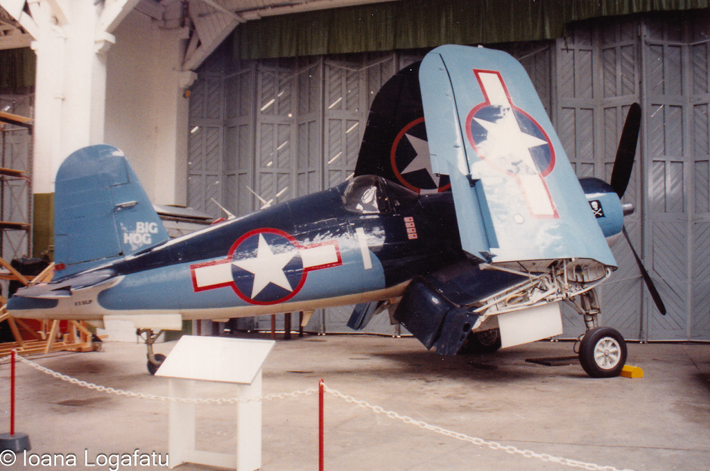 Vintage fighter plane at aviation museum