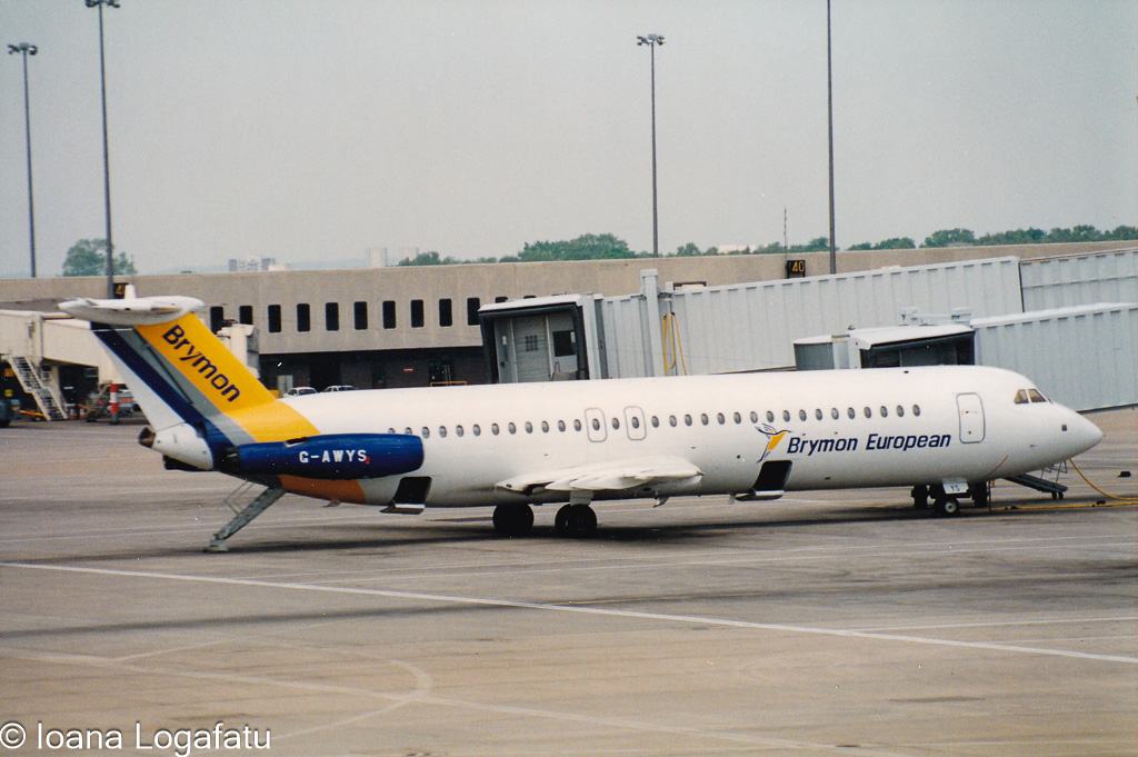 Sunny day with historic planes at airport