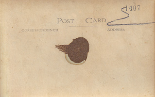 Vintage postcard with unique cutout design