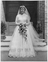 Elegant bride in vintage gown on her special day