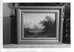 Elegant table with timeless landscape art