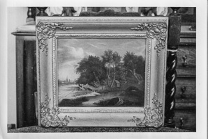 Nature's tranquility captured on rustic wall