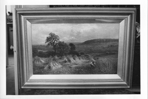 Landscape painting displayed in a classic frame