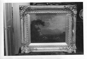Vintage frame with serene landscape