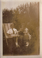 Children relaxing outdoors on a sunny day