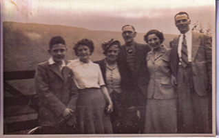 Family gathering in the countryside