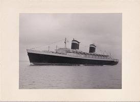 Graceful ocean liner in calm waters