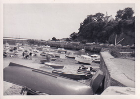 Boats in the sunny harbor