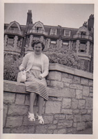 Charming meeting by the seaside wall
