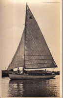Sailboat gliding gracefully on calm waters