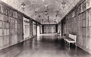 Elegant wooden corridor showcases exquisite design