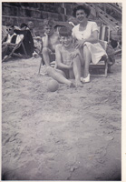 Summer beach day with family and friends