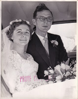 Happy couple on their wedding day