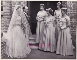 Beautiful bridal party celebrating love and joy
