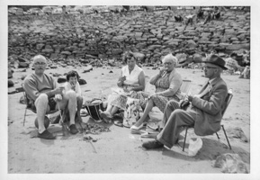 Enjoying a sunny day at the beach with friends