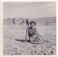 Joyful moments at the beach with friends in summer