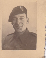 Proud soldier in uniform during service