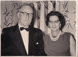 Elegant couple in evening attire