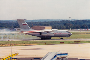 Plane landing on a sunny afternoon