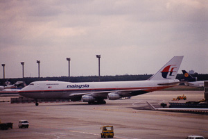 Majestic aircraft preparing for takeoff at sunset