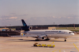 Garuda Indonesia flight ready for takeoff