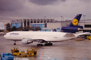 Lufthansa plane ready for departure