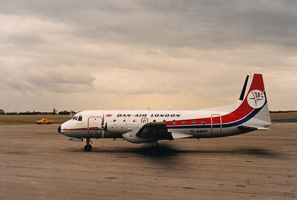 Vintage planes at the cloudy airport