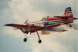 Vintage plane dazzles with stunts