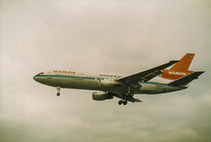 Venezuelan skies welcome a landing aircraft today