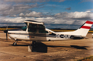 Quiet moment at the airstrip with a classic plane