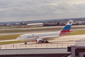 Aeroflot plane ready for takeoff