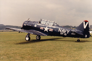 Classic navy aircraft on display at airshow