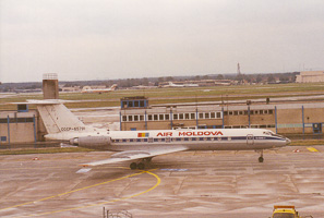 Air Moldova jet ready for takeoff