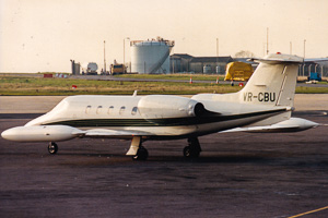 Luxury jet preparing for takeoff at the airport