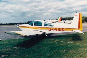 Classic vintage aircraft at airfield