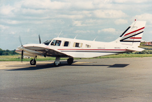 Vintage aircraft prepares for takeoff at airport