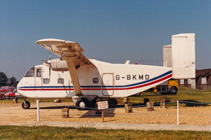 Vintage aircraft on outdoor display