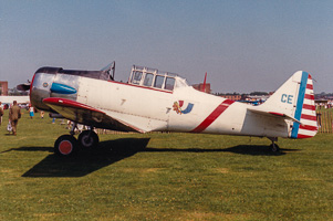 Historic aircraft on display at an airshow event