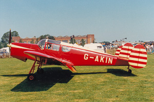 Vintage aircraft on display during sunny airshow