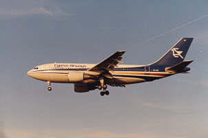 Dreamy approach of a Cyprus Airways aircraft