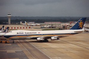 Classic planes at airport terminal