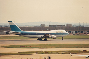 Vintage air travel captured at the airport runway
