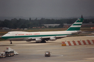 Cargo plane ready for takeoff at terminal